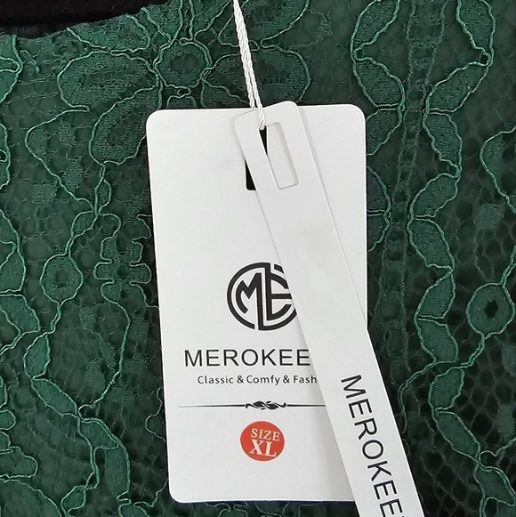 Green Flutter Sleeve Sheath Midi Dress for Wedding Guest - Picture 9 of 11